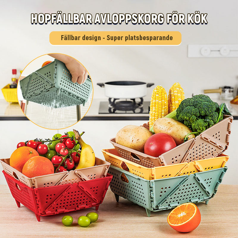 Hopfällbar Avloppskorg För Kök
