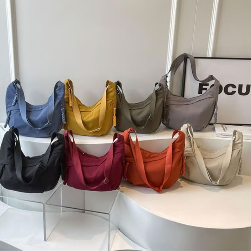đ„đDammode EnfĂ€rgad Nylon Crossbody-VĂ€ska/đ„đWomen's Fashion Plain Color Nylon Crossbody Bag