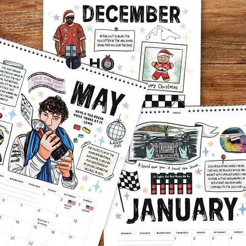 🏎️📅F1 Scrapbook Race Calendar 2026 — Den ultimata väggkalendern för racingfans