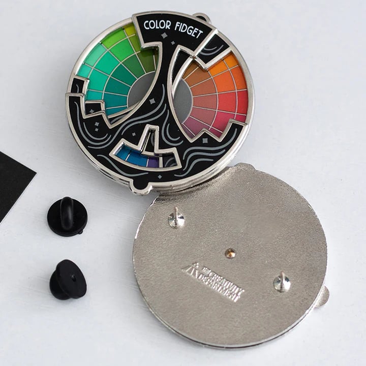 🌈Färgad Fidget Emaljnål (✨Ett Hjul med Tjugo Nyanser)