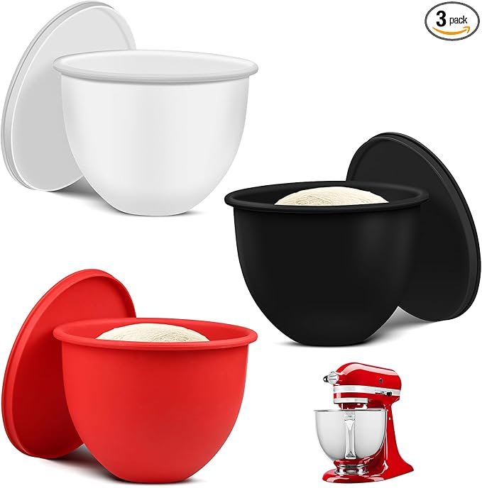 MixSave – Silikoninsatser med lock för KitchenAid 5 Qt
