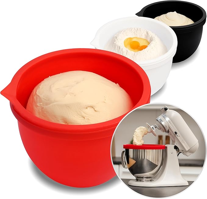 MixSave – Silikoninsatser med lock för KitchenAid 5 Qt