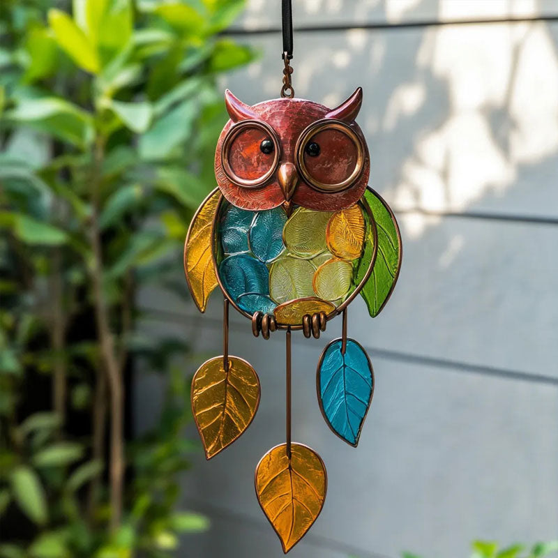 Färgade ugglehängen/Stained Owl Hangings