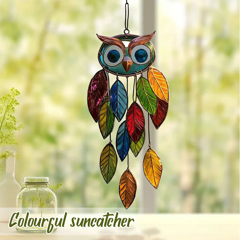 Färgade ugglehängen/Stained Owl Hangings