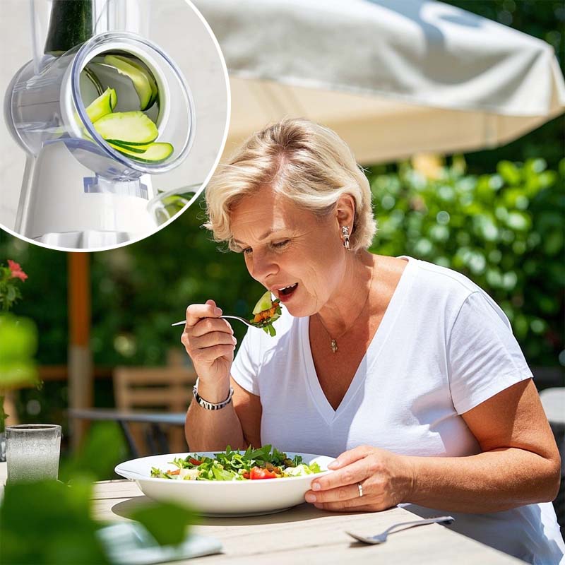 Multifunktionell handvevd grönsaksskärare