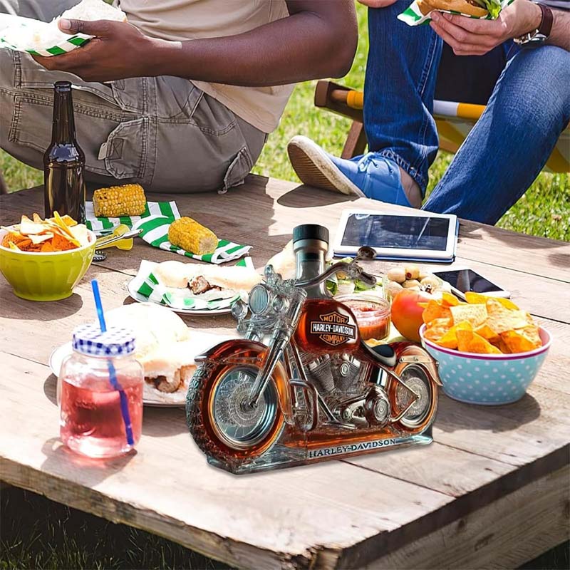 🥃🏍️Kreativ Motorcykelglasvinflaska