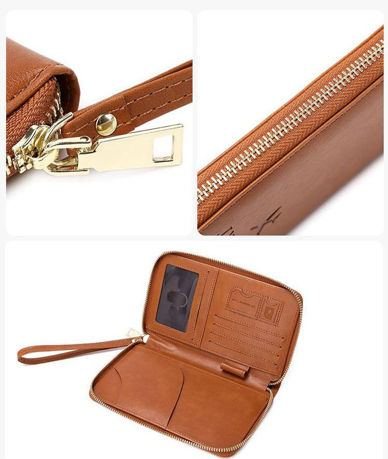 🏆RFID-passhållare för plånbok/passhållare med dragkedja