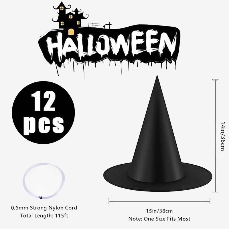 Halloween Hatt Fiskelina Festdekoration