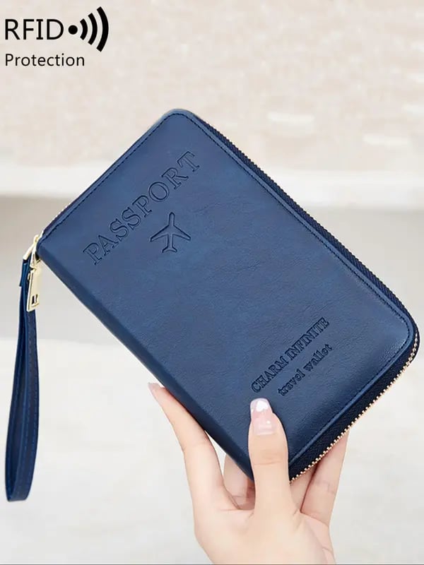 🏆RFID-passhållare för plånbok/passhållare med dragkedja