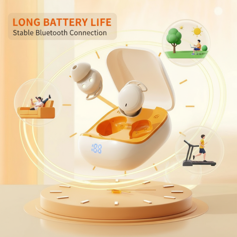 Presenter till föräldrar🎁Hörselhjälpmedel Bluetooth Sömnhörlurar Bluetooth-headset